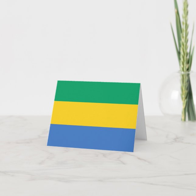 Carte Drapeau Gabon (Devant)