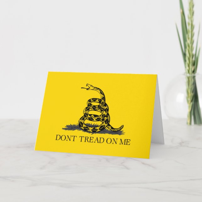Carte Drapeau Gadsden jaune classique Ne marchez pas sur (Devant)