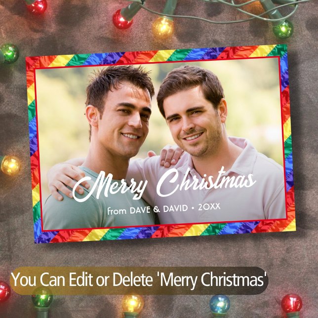 Carte Drapeau gay pride Drapeau arc-en-ciel Texte du cad (Créateur téléchargé)