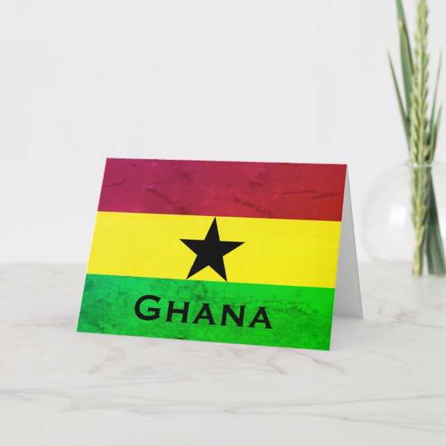 Carte Drapeau Ghana (Afrique de l'Ouest) (Devant)
