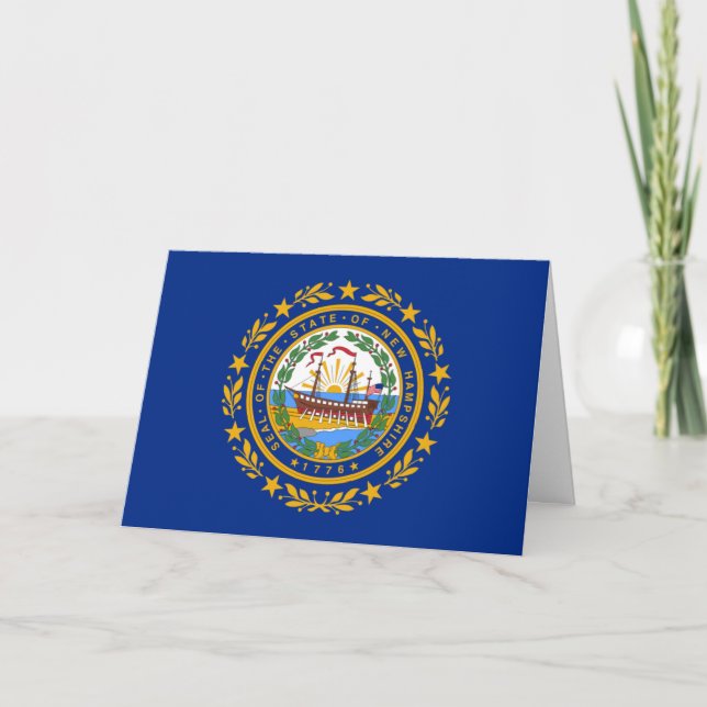 Carte Drapeau Granite Stater, Drapeau du New Hampshire (Devant)