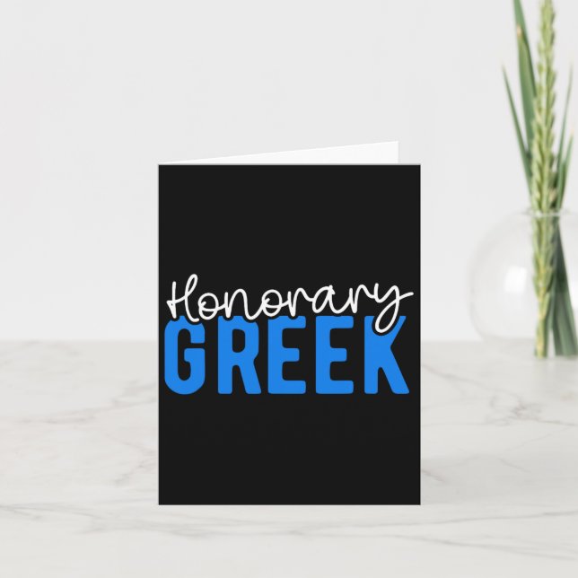 Carte Drapeau grec drôle honoraire Grèce Gréco-Américain (Devant)