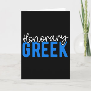 Carte Drapeau grec drôle honorifique Grèce Grèce américa