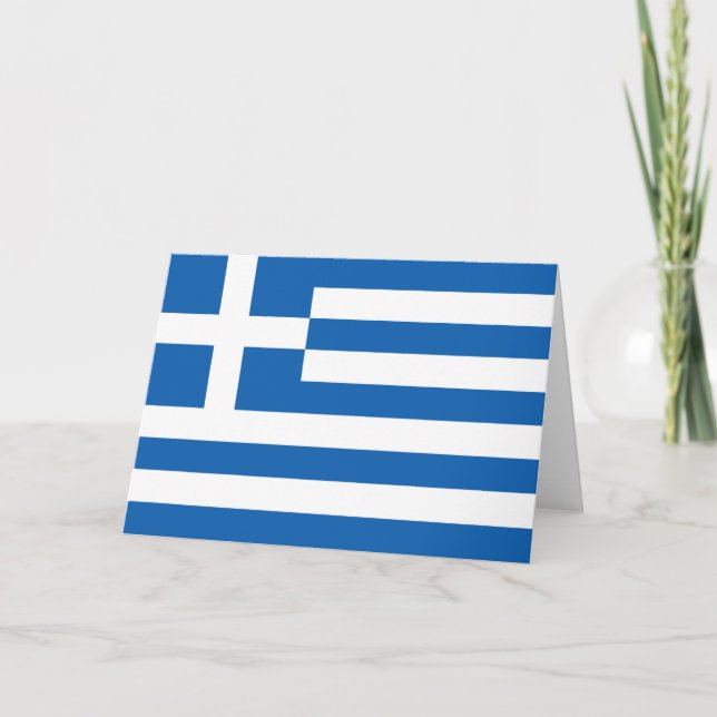 Carte Drapeau grec (Grèce) (Devant)