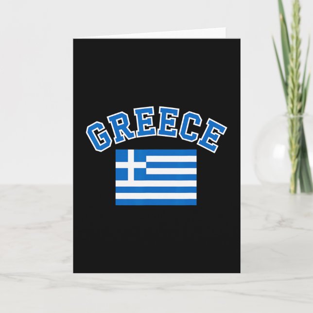 Carte Drapeau Grèce Voyage Souvenir Grec  (Devant)