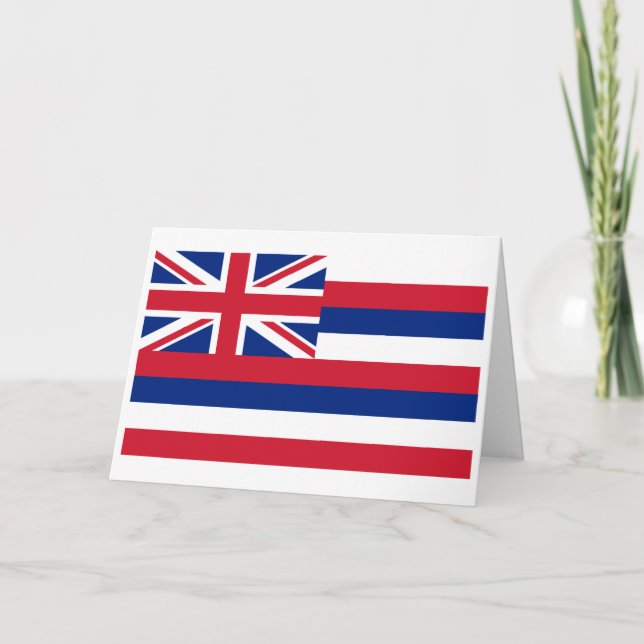 Carte Drapeau hawaïen, Drapeau d'Hawaii (Devant)
