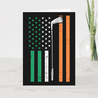 Carte Drapeau irlandais américain Golf Vintage St Patric
