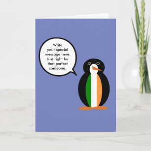Carte Drapeau Irlandais Ms. Penguin qui parle