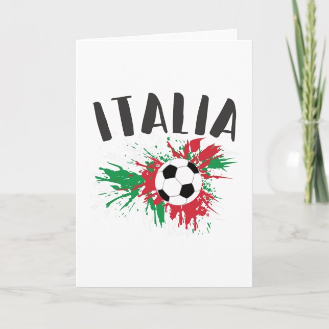 Carte Drapeau italien de balle de football (Devant)