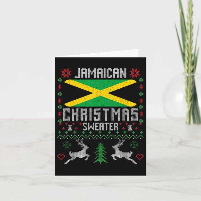Carte Drapeau jamaïcain Sweat de Noël (Devant)
