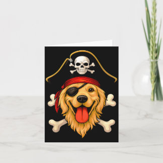 Carte Drapeau Jolly Roger de pirate de chien Retriever d