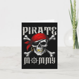 Carte Drapeau Jolly Roger et crâne à crisscross de Maman
