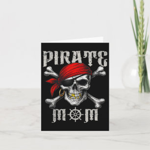 Carte Drapeau Jolly Roger et crâne à croix d'os de maman
