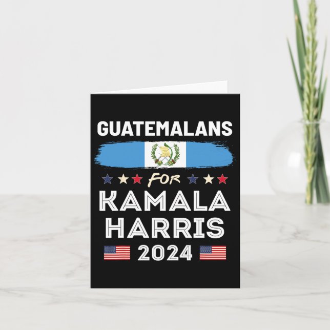 Carte Drapeau Kamala Harris 2024 Guatemala (Devant)
