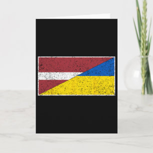 Carte Drapeau Lettonie Ukraine Letton Ukrainien National
