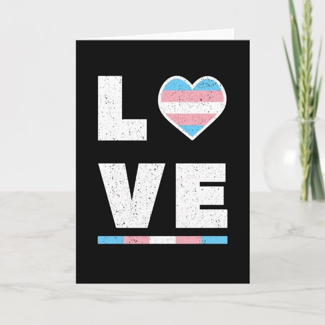 Carte Drapeau LGBT Transgenre Fide Drapeau Distressed Gr (Devant)
