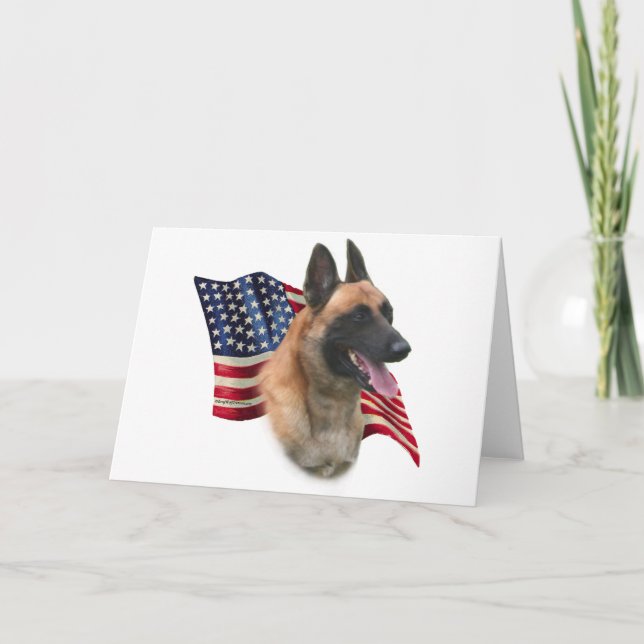 Carte Drapeau malinois belge (Devant)