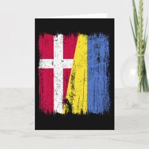 Carte Drapeau moitié Danemark Ukraine Patrimoine danois