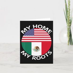 Carte Drapeau moitié mexicain moitié américain Usa Mexiq
