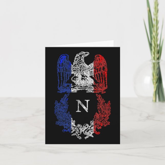 Carte Drapeau Napoléon Bonaparte Aigle Français Drapeau  (Devant)