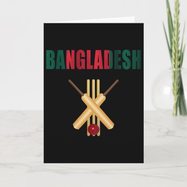 Carte Drapeau Ngladesh Cricket T Ll Guichet  (Devant)