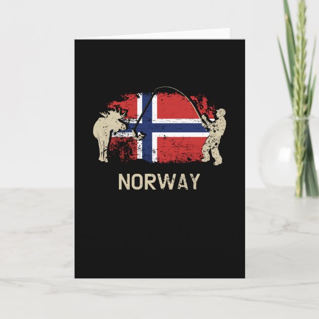 Carte Drapeau norvégien Drapeau de Norvège (Devant)