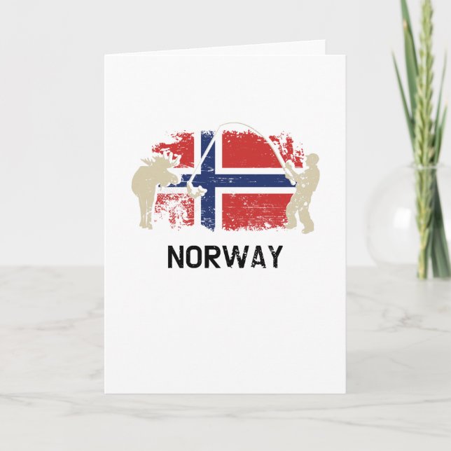 Carte Drapeau norvégien Drapeau Norvège (Devant)