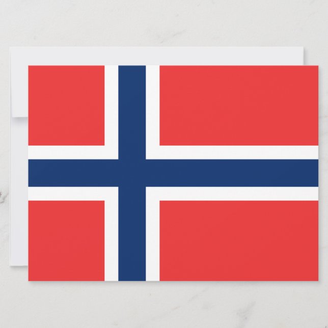 Carte Drapeau norvégien (Norvège) (Devant)
