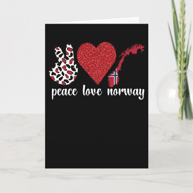 Carte Drapeau norvégien Norvège Drapeau norvégien Patrim (Devant)