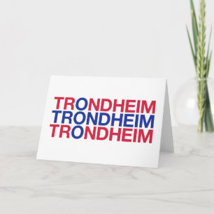 Carte Drapeau norvégien TRONDHEIM