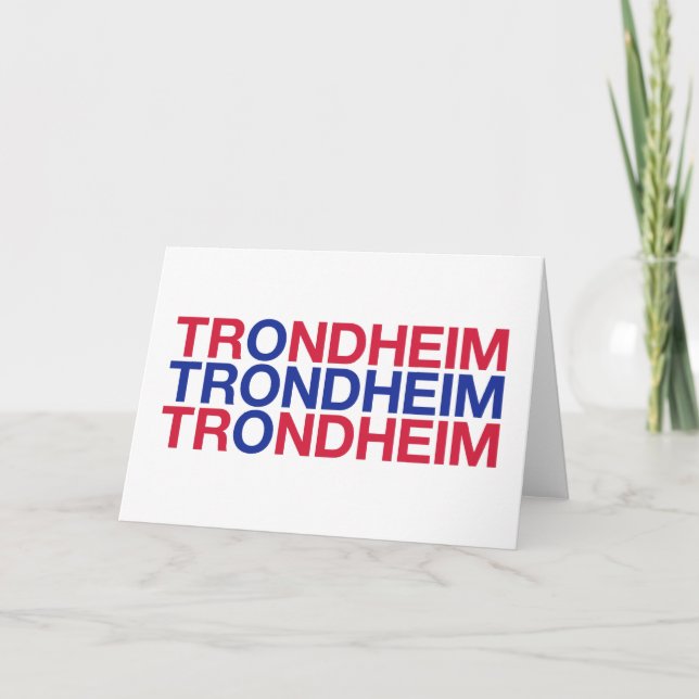 Carte Drapeau norvégien TRONDHEIM (Devant)