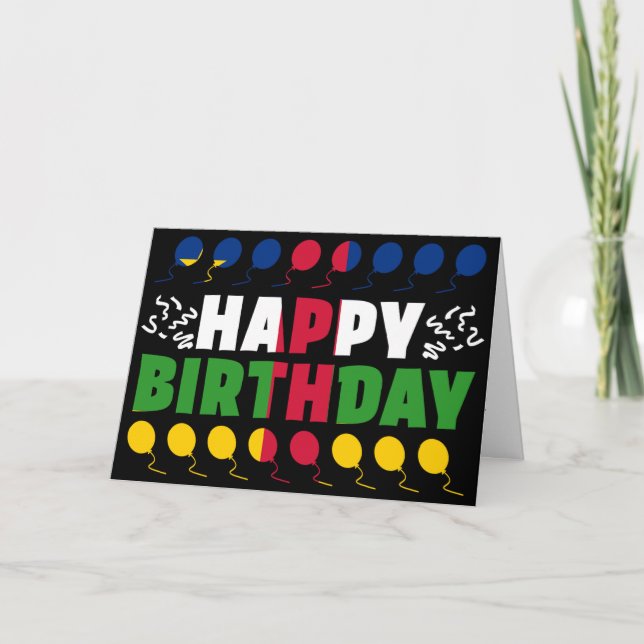 Carte Drapeau Patriotique République Centrafricaine (Devant)