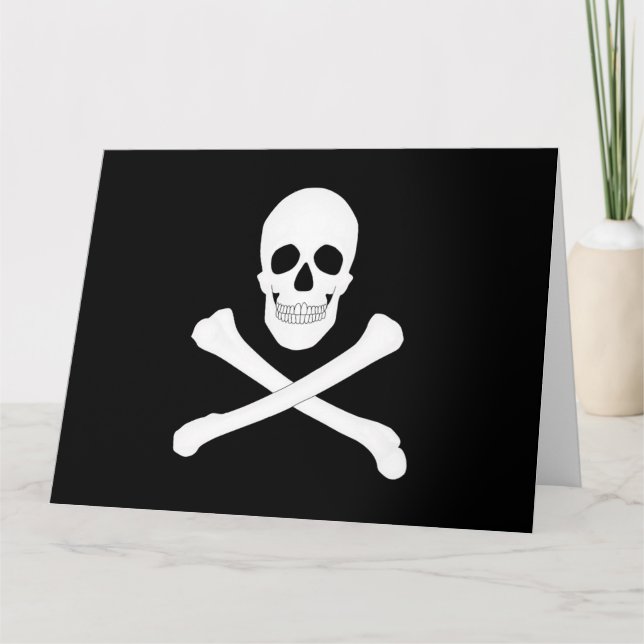Carte Drapeau Pirate (Jolly roger) (Devant)