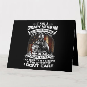 Carte Drapeau rétro US Vétérinaire Jour Dont Mess Avec M