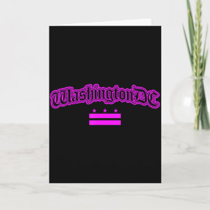 Carte Drapeau rose de Washington Dc pour femmes et fille