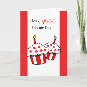 Carte Drapeau rouge de la Fête du Travail Maple Leaf Cup
