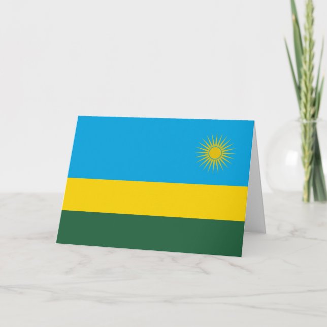 Carte Drapeau rwandais (Rwanda) (Pays africain) (Devant)
