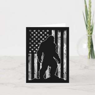Carte Drapeau Sasquatch Usa Patriotique 4 juillet Bigfoo