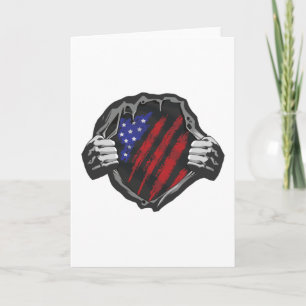 Carte Drapeau superhero USA