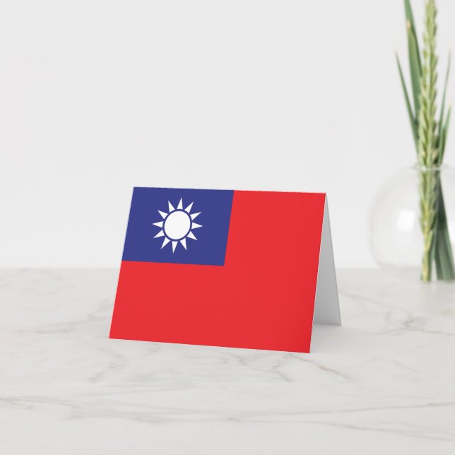 Carte Drapeau Taïwan (Devant)