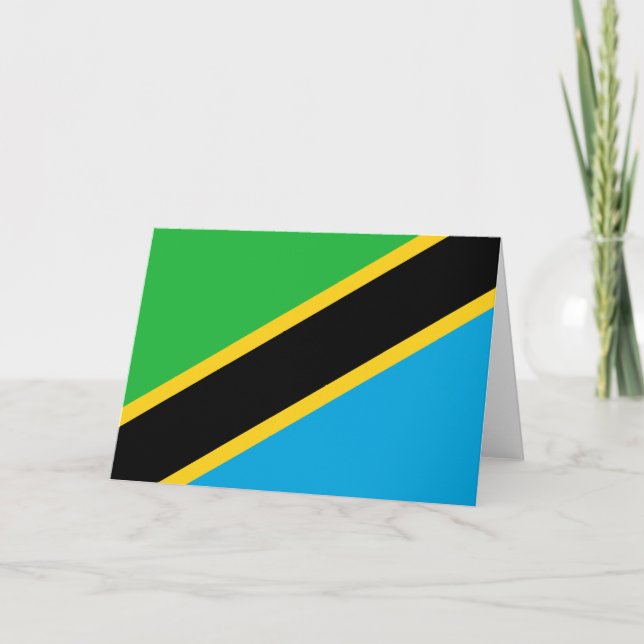 Carte Drapeau tanzanien (Devant)