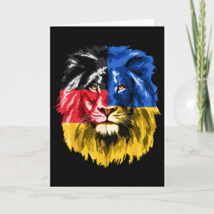 Carte Drapeau Ukraine Allemagne Lion Deutschland Ukraini