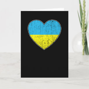 Carte Drapeau Ukraine Amour Cœur