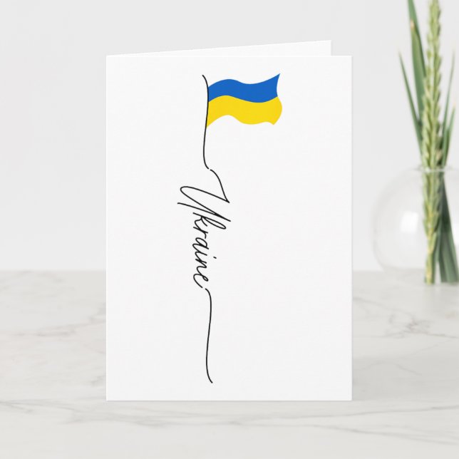 Carte Drapeau Ukraine Je suis avec l'Ukraine  (Devant)