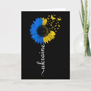 Carte Drapeau Ukraine Tournesol Vintage Drapeau Ukrainie
