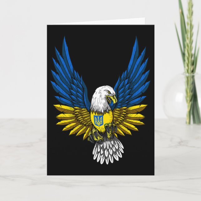 Carte Drapeau Ukraine Ukrainien 1  (Devant)
