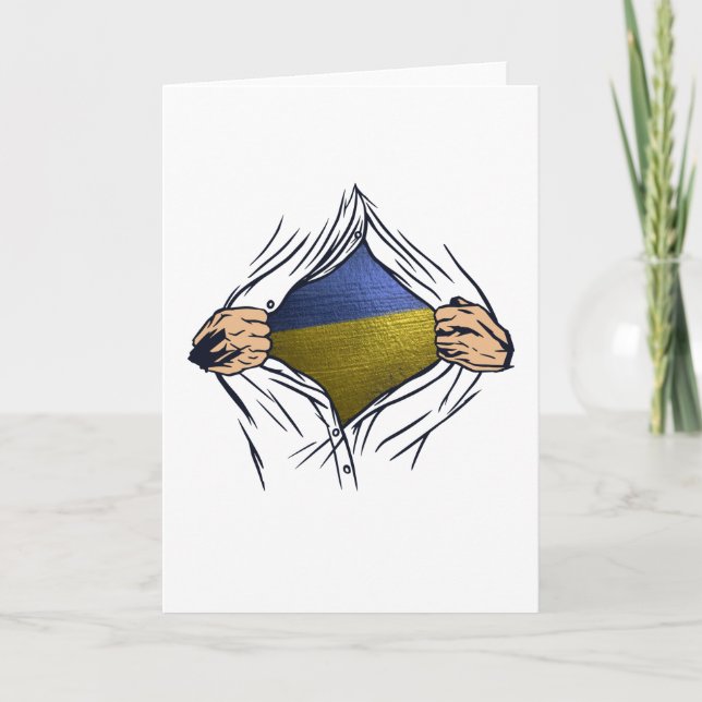 Carte Drapeau ukrainien (Devant)