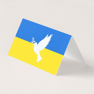 Carte drapeau ukrainien Peace Dove - Liberté