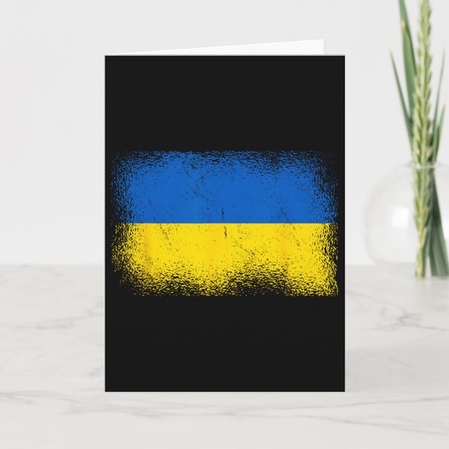 Carte Drapeau ukrainien Ukraine 1  (Devant)