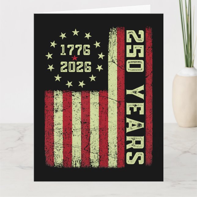 Carte Drapeau Usa 250e Anniversaire (Devant)